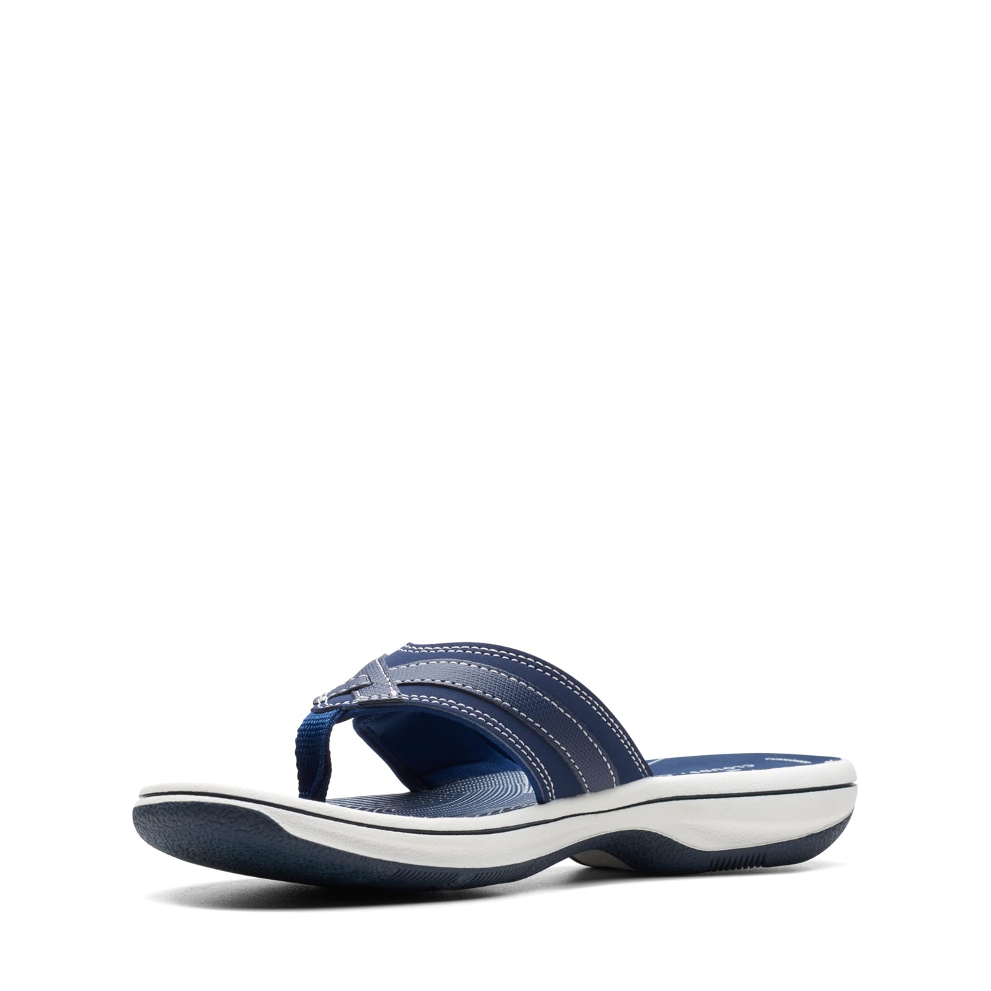 Clarks Women's Breeze Sea Flip Flops, Navy Syn, 7 B(M) US