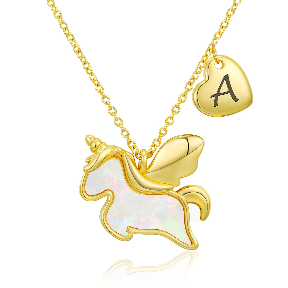 Jesvo Unicorn Necklace Gifts for Girls Women, Initial A Jewelry Birthday Valentine Gifts Ideas Christmas Stocking Stuffers for Her Kids Teen Tween Daughter Wife Girlfriend Mom Age 5-15 licorne bff 🍁 All In One Marketplace Canada