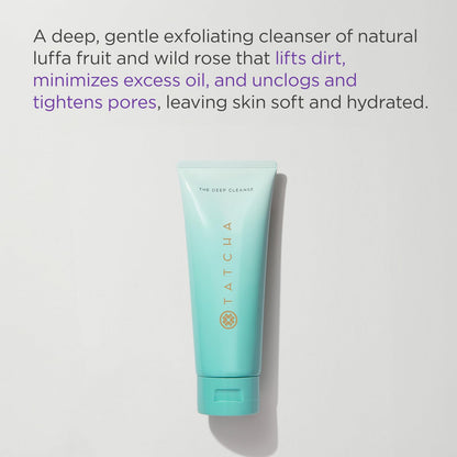 TATCHA The Deep Cleanse | Deep, Gentle Exfoliating Cleanser - Lifts Dirt & Unclogs Pores for Oily & Combo Skin | 150 ml, 5.0 fl. oz. - Available at All In One Marketplace Canada