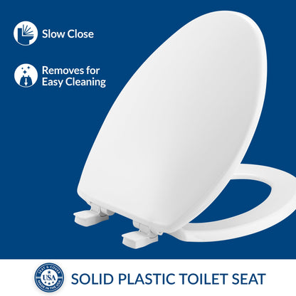 BEMIS 7300SLEC 000 Toilet Seat Will Slow Close and Removes Easy for Cleaning, Elongated, White 🍁 All In One Marketplace Canada