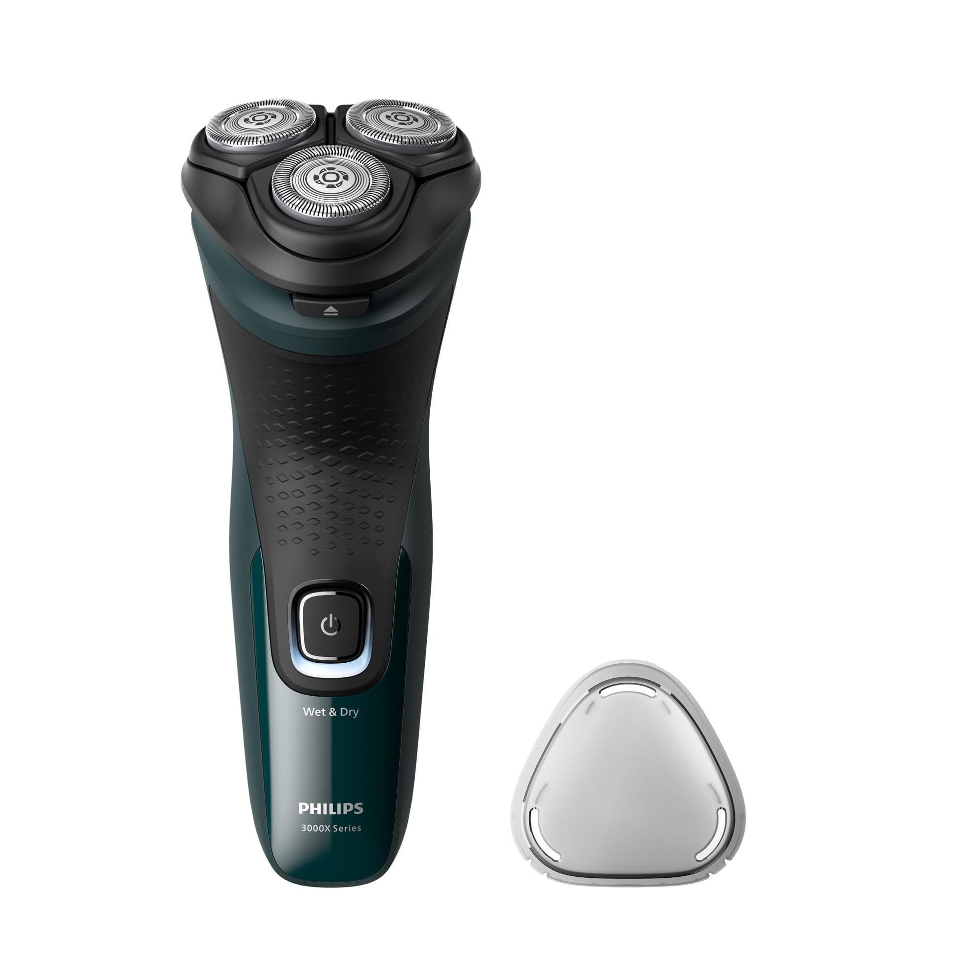 Philips Shaver 3000X Series, Wet and Dry Electric Shaver, SkinProtect Technology, Pop-up Trimmer, P-cap, Dark Forest Green, Model X3002/00 - Available at All In One Marketplace Canada