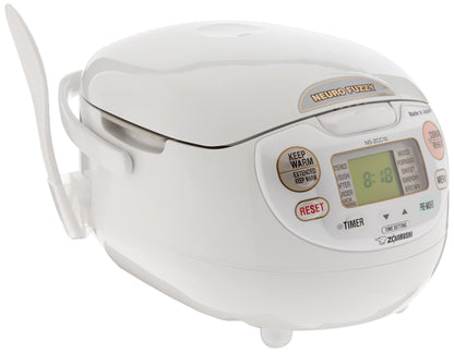 Zojirushi NS-ZCC10 5.5-Cup Neuro Fuzzy Rice Cooker And Warmer In Premium White Zojirushi