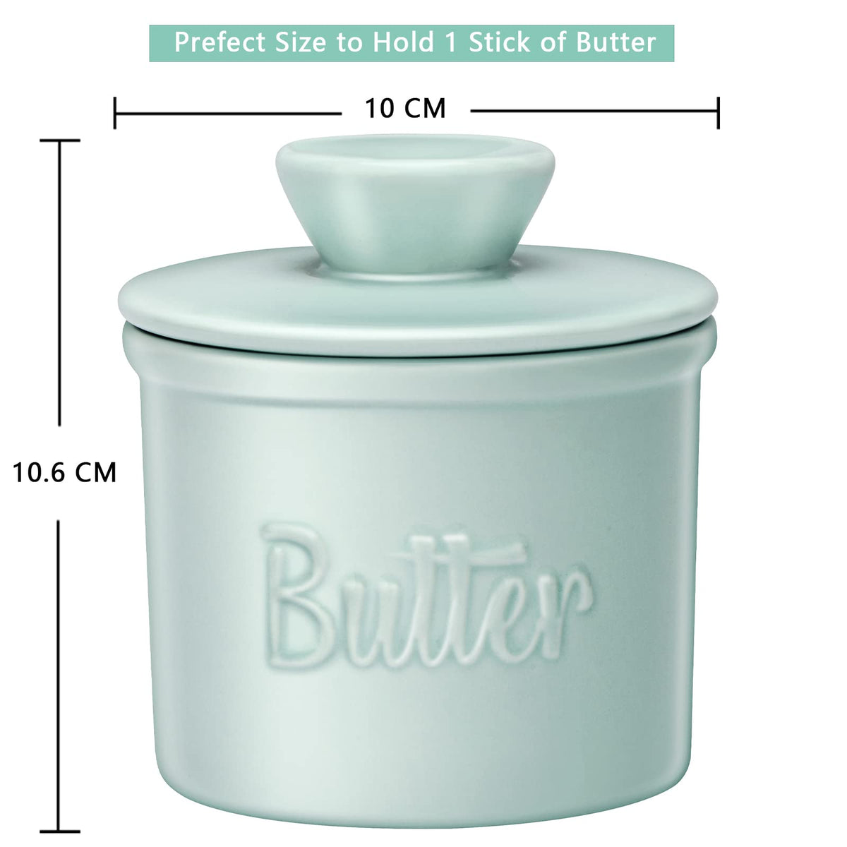 ADIVEE Butter Crock with Spreader, Porcelain French Butter Keeper, Blue 🍁 All In One Marketplace Canada