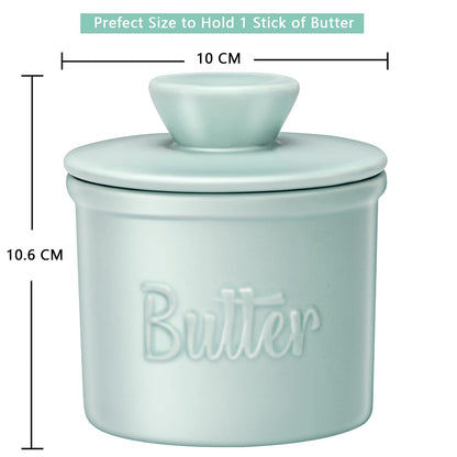 ADIVEE Butter Crock with Spreader, Porcelain French Butter Keeper, Blue 🍁 All In One Marketplace Canada
