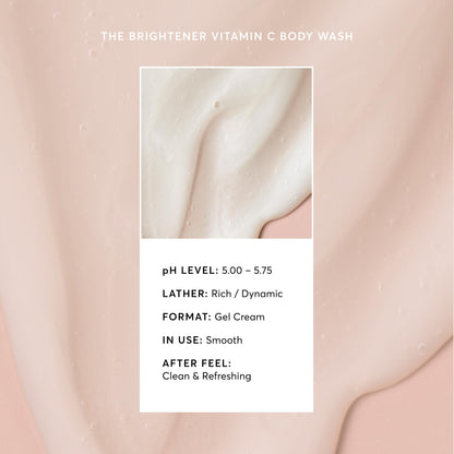 Naturium The Brightener Vitamin C Body Wash | Gentle Cleanser | 16.9 FL OZ / 500 ml