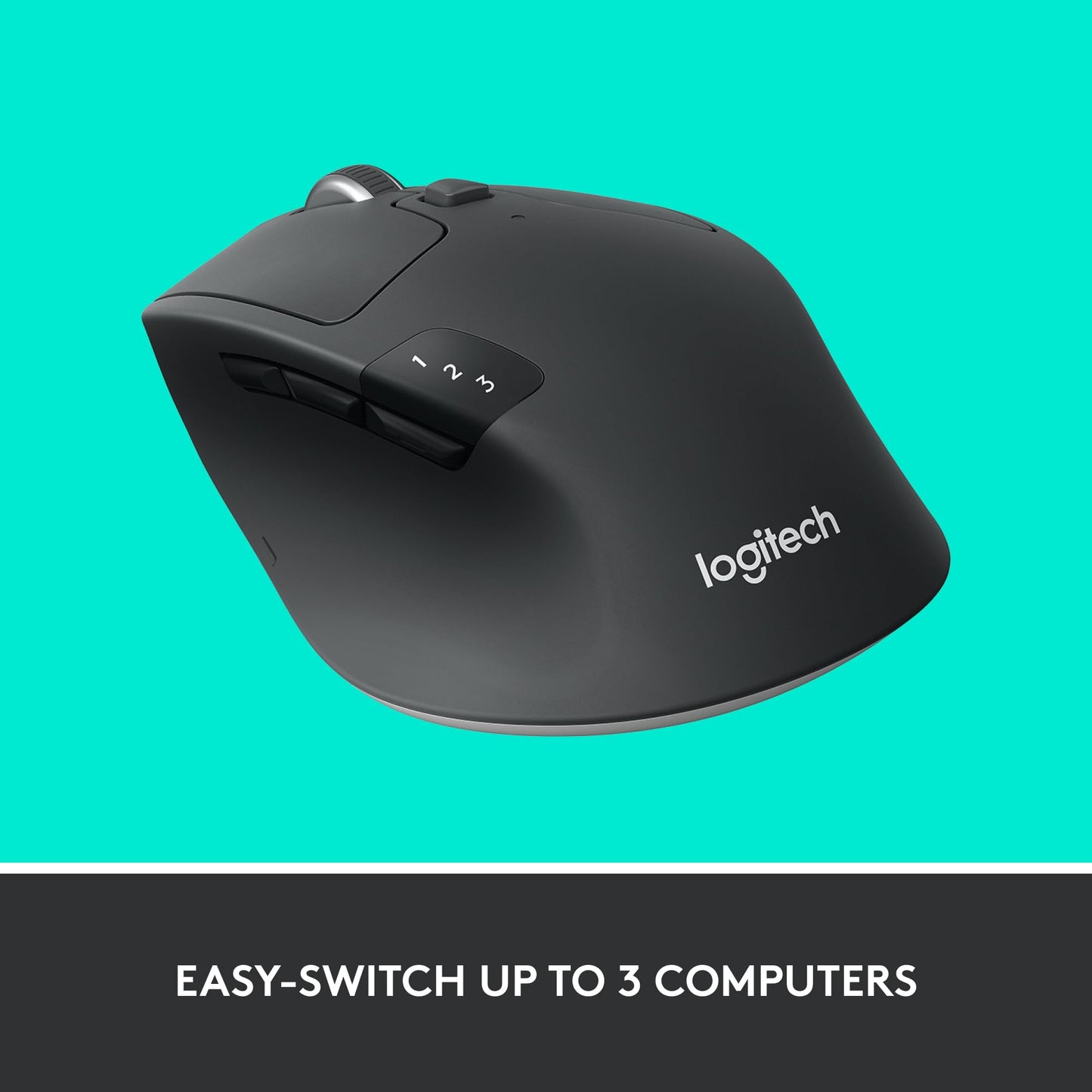 Logitech M720 Triathlon Multi-Device Wireless Mouse, Bluetooth, USB Unifying Receiver, 1000 DPI, 6 Programmable Buttons, 2-Year Battery, Compatible with Laptop, PC, Mac, iPadOS - Black - Available at All In One Marketplace Canada