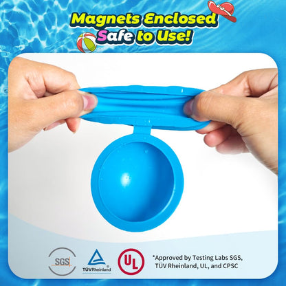 12Pcs Reusable Water Balloons, Pool Beach Water Toys for Boys and Girls, Outdoor Summer Toys for Kids Ages 3-12, Magnetic Water Ball for Outdoor Activities