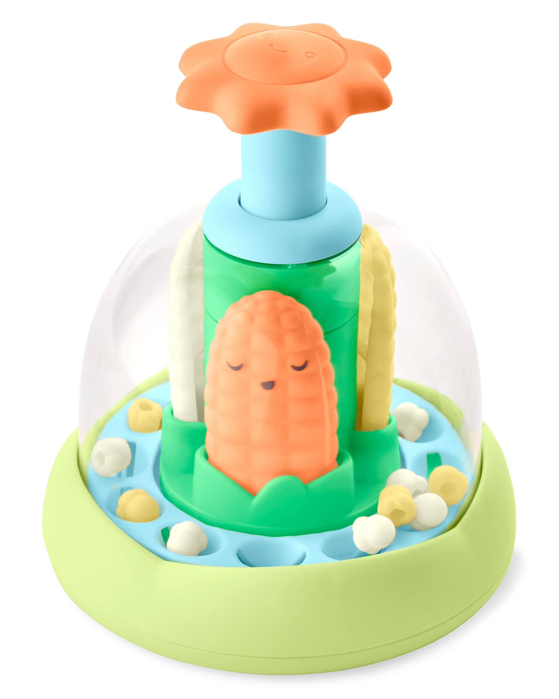 Skip Hop Press & Spin Baby Toy, Farmstand What's Poppin Corn Spinner Skip Hop