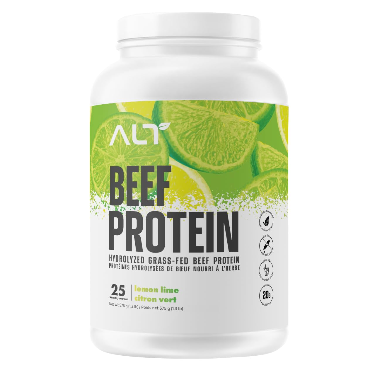 ALT Nutrition Grass-Fed Beef Protein Isolate, Lemon Lime, 25 Servings 🍁 All In One Marketplace Canada