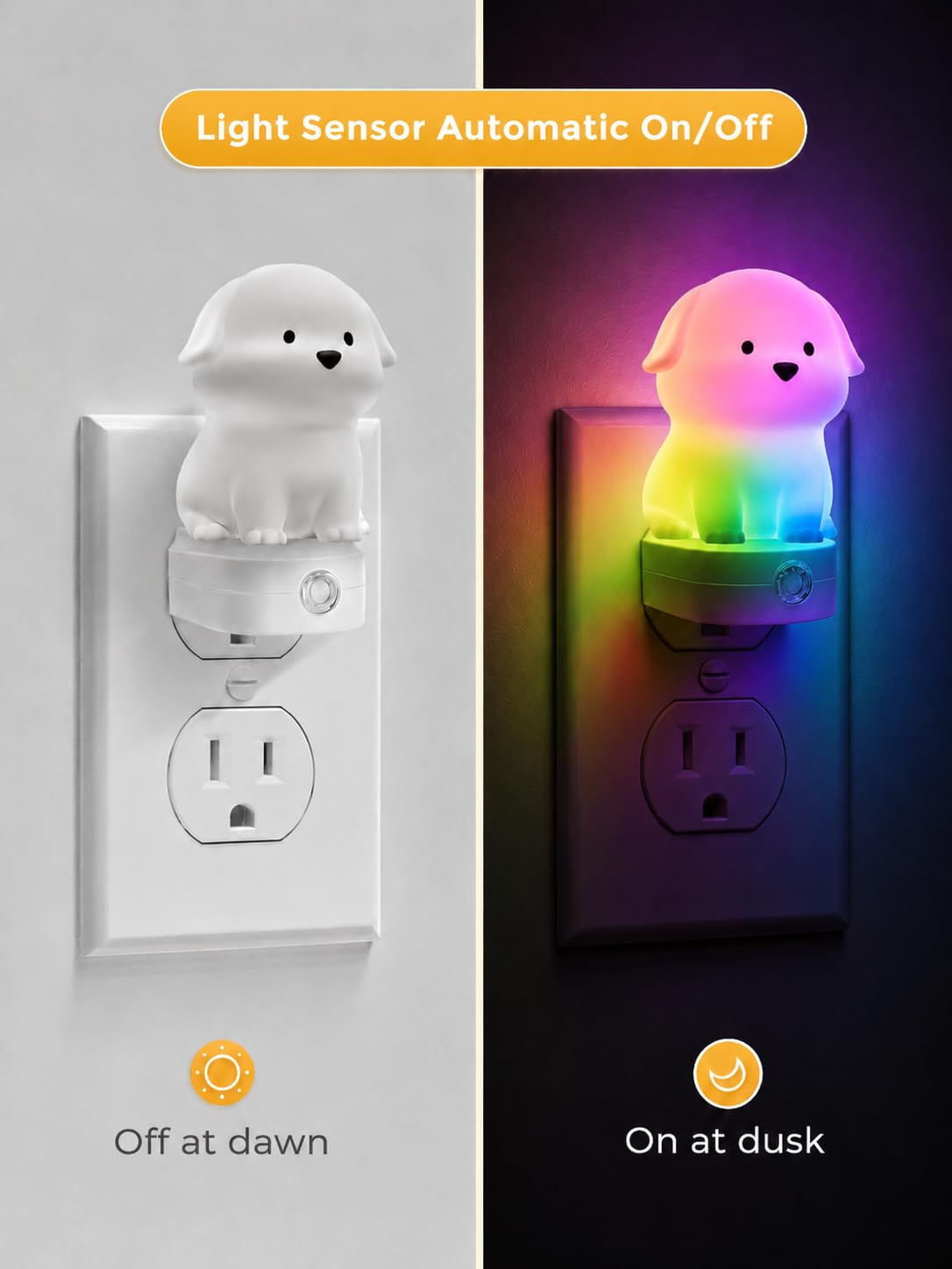 L LOHAS LED Plug in Night Light for Kids, 3D Cute Puppy Night Light 🍁 All In One Marketplace Canada