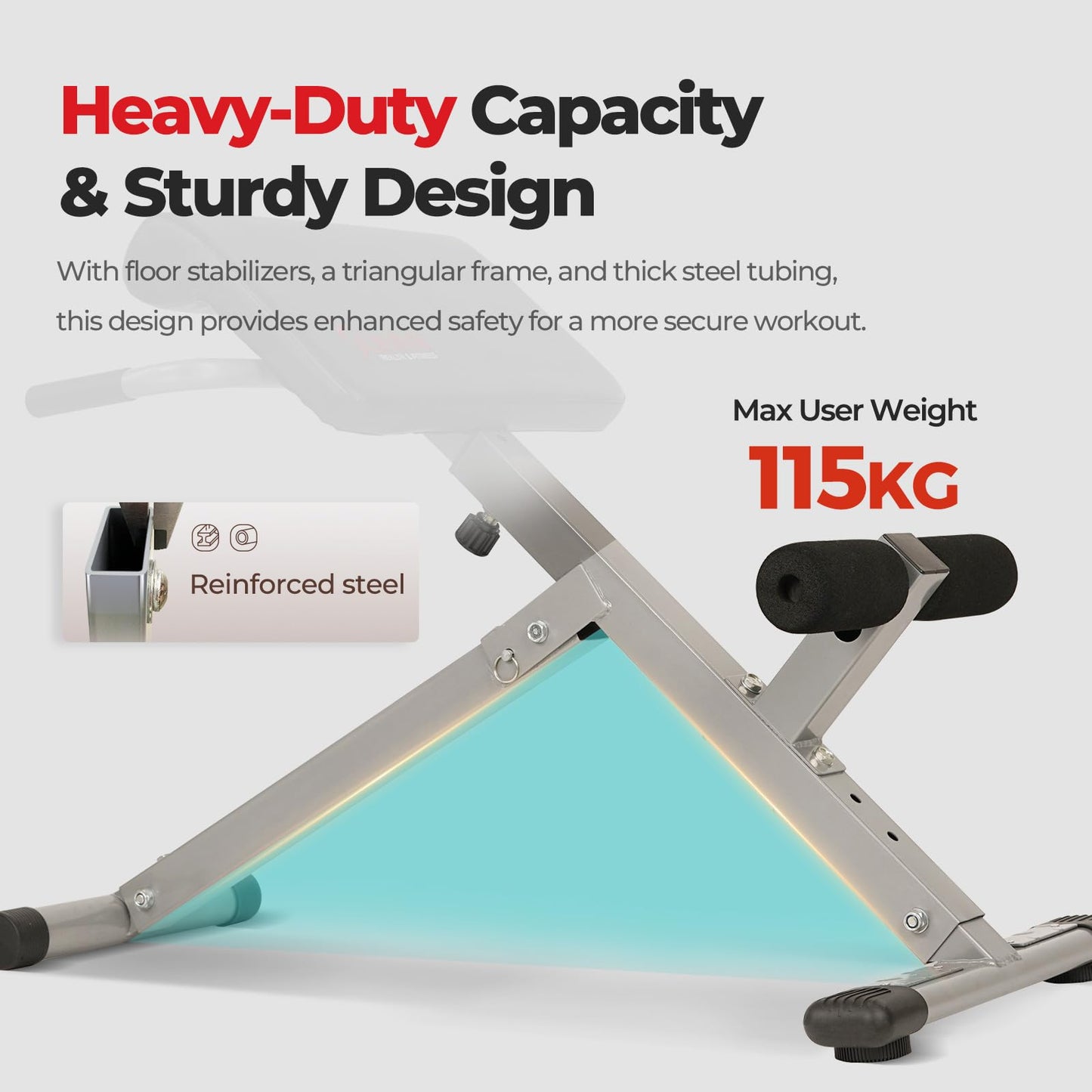 Sunny Health & Fitness Foldable Roman Chair, 45-Degree Hyperextension Bench Sunny Health & Fitness