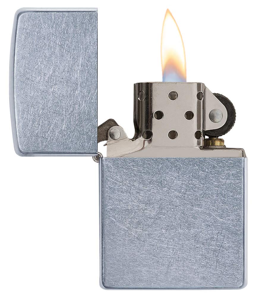 Zippo Street Chrome Pocket Lighter, 5 1/2 x 3 1/2cm, Silver - Available at All In One Marketplace Canada