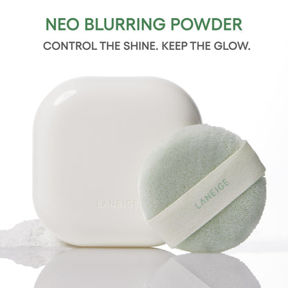 LANEIGE Neo Blurring Powder Refill: Lightweight, Travel-Friendly Compact for Oil Control, Smoothing & Blurring with Mint & Chamomile LANEIGE