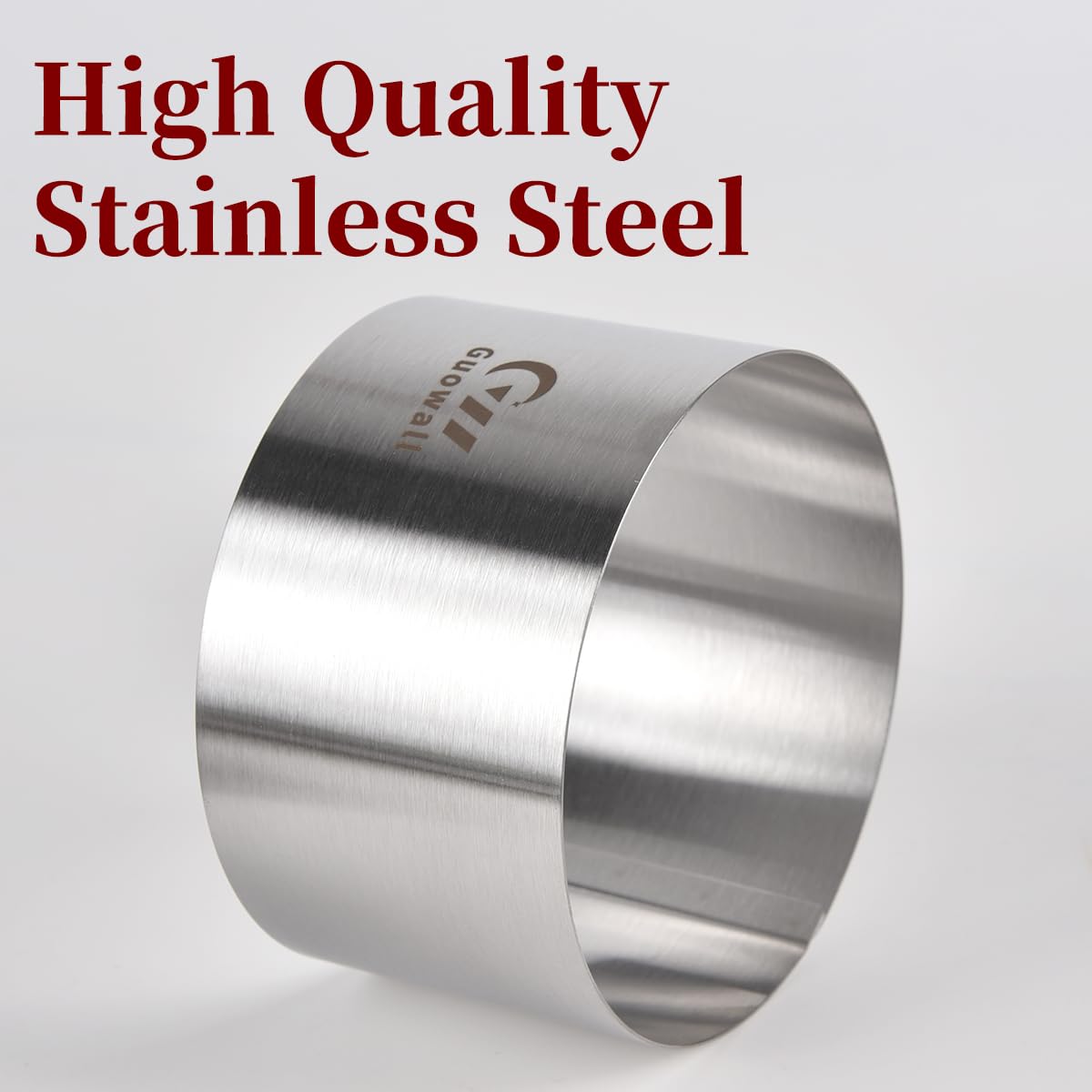 Guowall 4/6/8 inch Cake Rings for Baking Stainless Steel Mousse Ring Mold 3 Sizes Round Pastry Biscuit Cutter - Height 6 cm 🍁 All In One Marketplace Canada