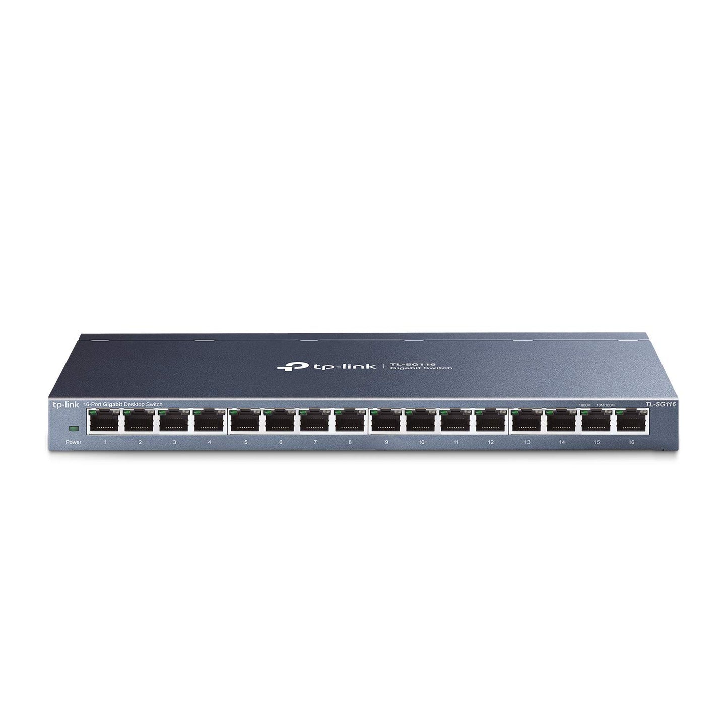 TP-Link 16 Port Gigabit Ethernet Network Switch, Desktop and Wall-Mount, Fanless, Sturdy Metal with Shielded Ports, Traffic Optimization, Unmanaged, Limited Lifetime Protection (TL-SG116) TP-Link
