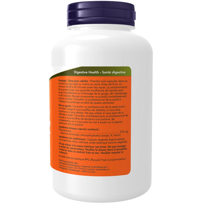 NOW Supplements, Glucomannan (Amorphophallus konjac) 575 mg, Supports Regularity*, Healthy Weight Management*, 180 Veg Capsules
