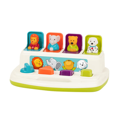 Battat Pop-Up Toy, Pop-Up Pals Cause-and-Effect Animal Toy, Toddler, 4 Pals 🍁 All In One Marketplace Canada
