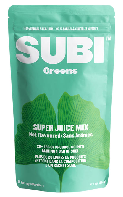 SUBI Greens Superfood Powder – Daily Vegetable & Fruit Blend, 40-Day Supply, Made in Canada