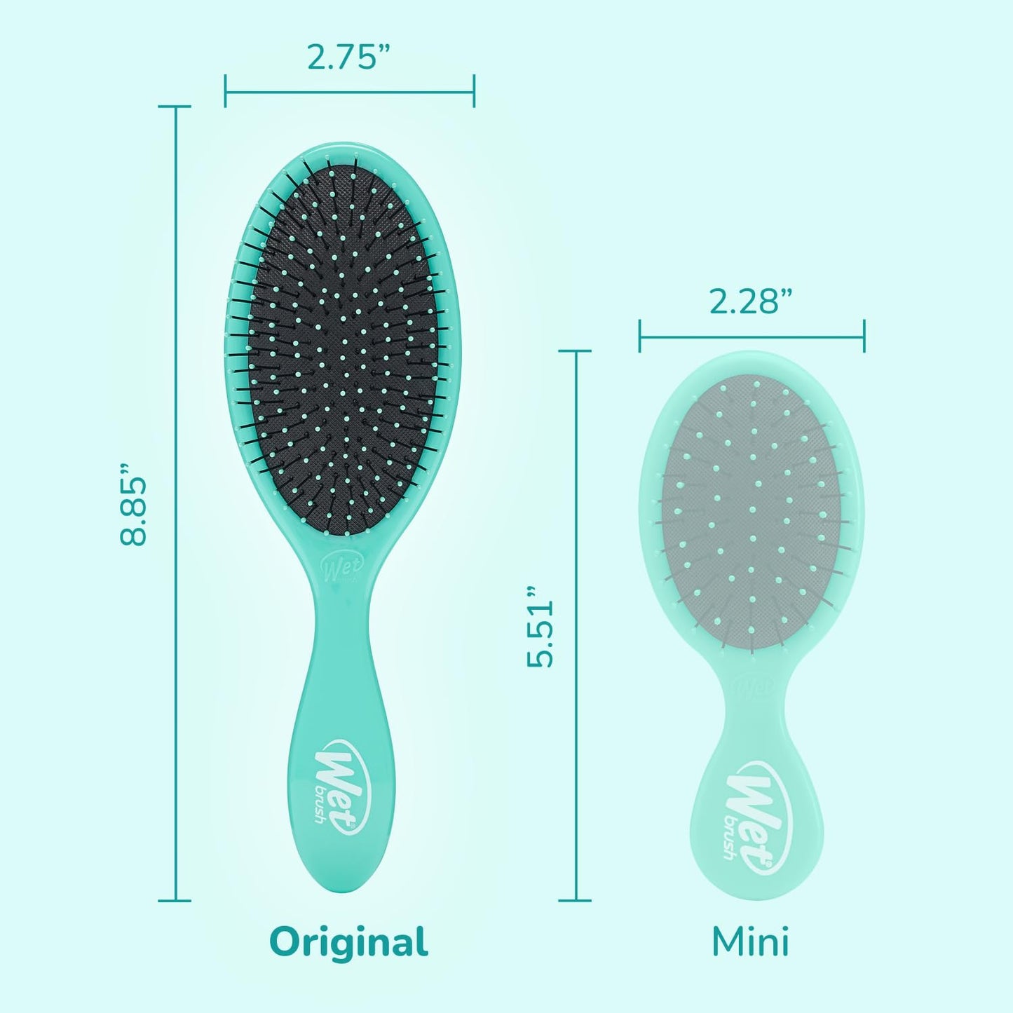 Wet Brush Original Detangler Hair Brush, Amazon Exclusive Aqua - Ultra-Soft IntelliFlex Bristles - Detangling Hairbrush Glides Through Tangles For All Hair Types (Wet Dry & Damaged Hair) - Women & Men Wet Brush