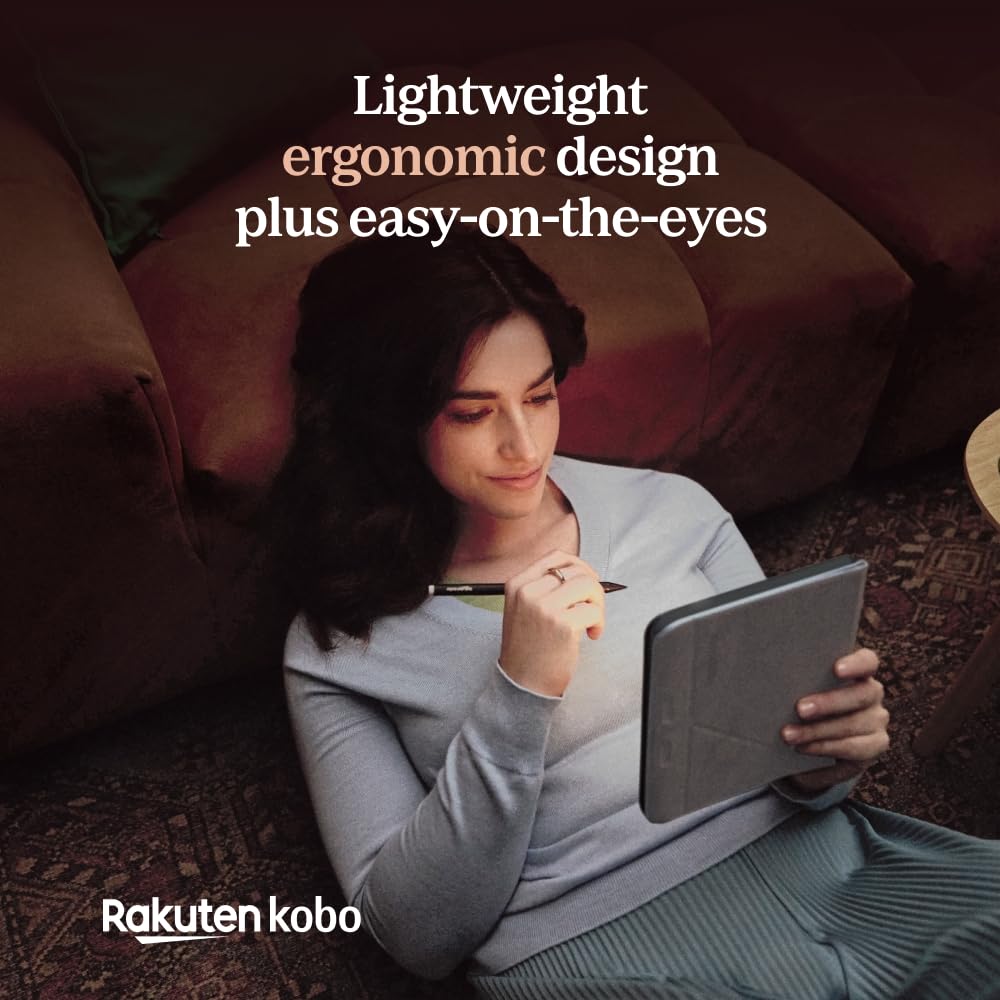 Kobo Libra Colour | eReader | 7” Glare-Free Colour E Ink Kaleido 3 Display | Dark Mode Option | Audiobooks | Waterproof | Black