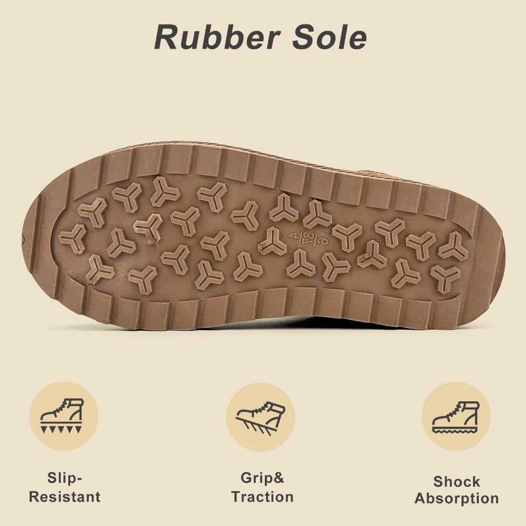 Mini Winter Boots for women,Ankle Snow Booties,Classic Boots Slip On,Fur Lined Winter Warm,Bottillons pour femme. 🍁 All In One Marketplace Canada