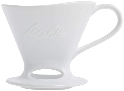 Melitta SS PO WH Ceramic Signature Series Pour-Over Coffee Maker, Glossy White