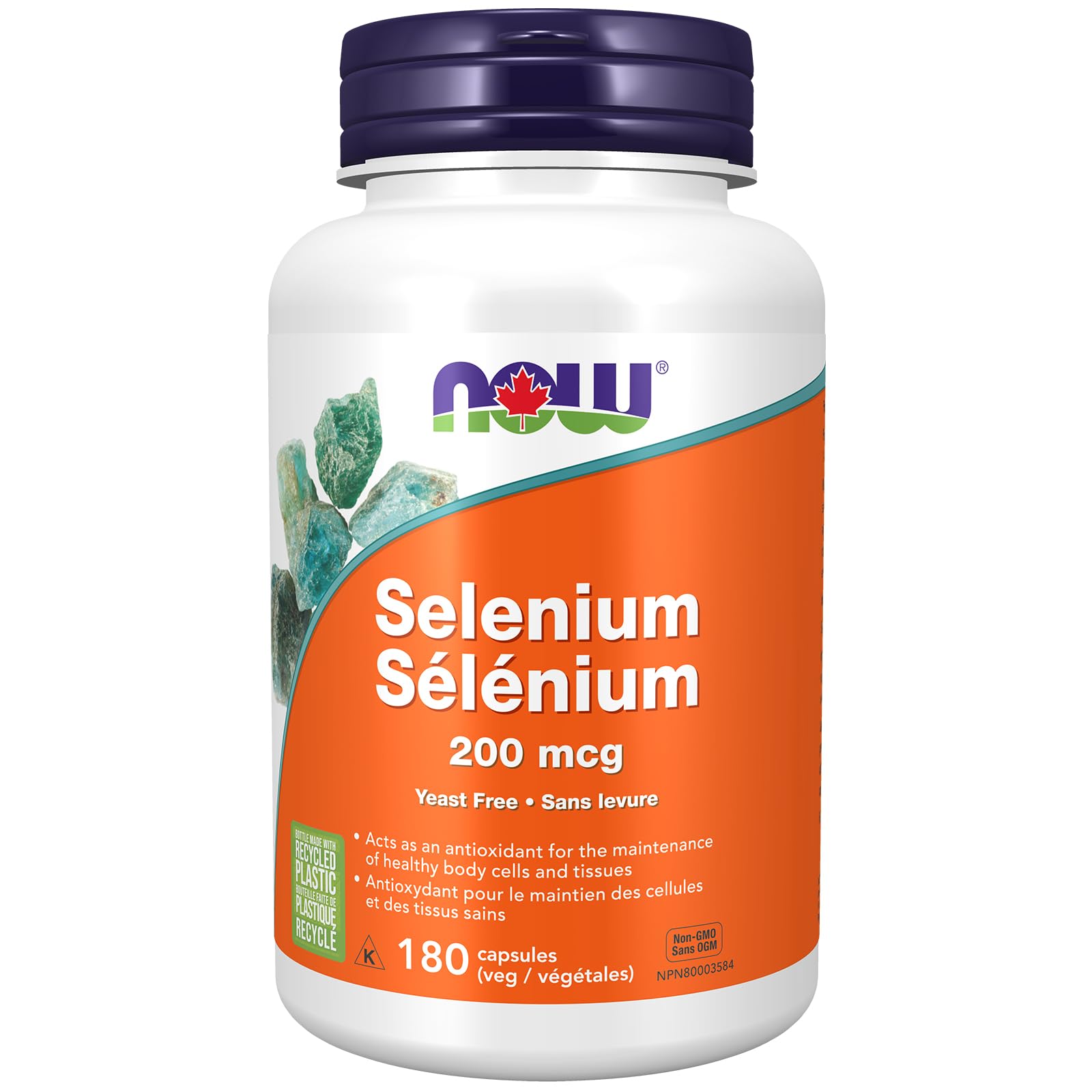 NOW Supplements, Selenium (L-Selenomethionine) 200 mcg, Essential Mineral, 1800 Veg Capsules - Available at All In One Marketplace Canada
