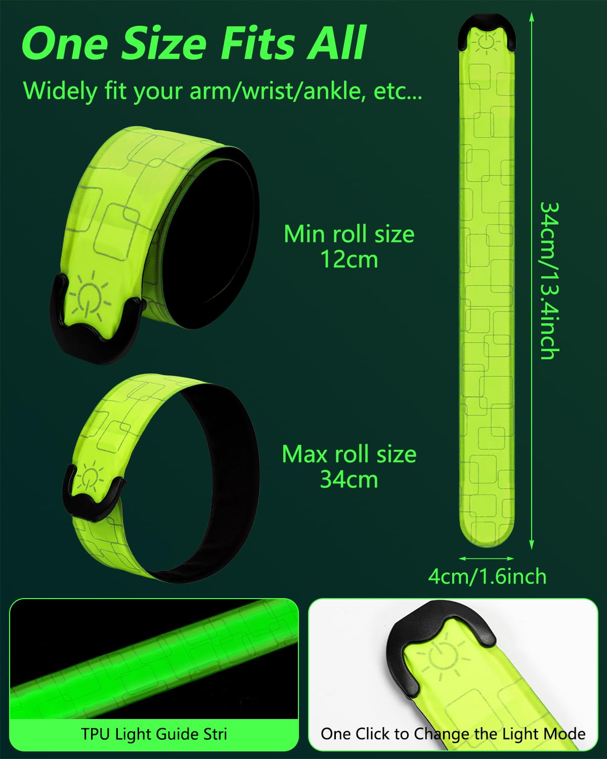 Gelapa 2 Pack Running Lights for Runners, LED Reflective Arm Bands Recharge 🍁 All In One Marketplace Canada