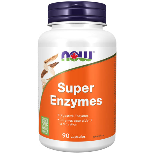 NOW Supplements, Super Enzymes, Formulated with Bromelain, Ox Bile, Pancreatin and Papain, Super Enzymes,90 Capsules - Available at All In One Marketplace Canada