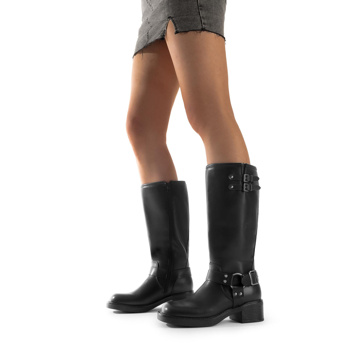 DREAM PAIRS Women Knee High Wide Calf Boots,Black-Pu,8 🍁 All In One Marketplace Canada