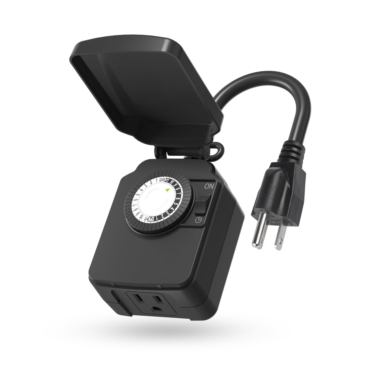 BN-LINK Outdoor 24-Hour Mechanical Timer Outlet, 1 Grounded Outlet 🍁 All In One Marketplace Canada