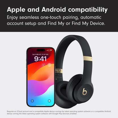Beats Solo 4 - Wireless Bluetooth On-Ear Headphones, Apple & Android Compatible, Up to 50 Hours of Battery Life - Gold & Black 🍁 All In One Marketplace Canada