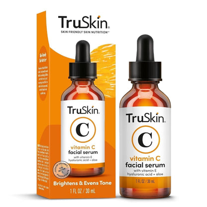 TruSkin Vitamin C Serum For Face – Anti Aging Formula with Vitamin C, Hyaluronic Acid, Vitamin E – Brightening Serum – Improve Appearance of Dark Spots, Tone, Fine Lines & Wrinkles, 1 Fl Oz - Available at All In One Marketplace Canada