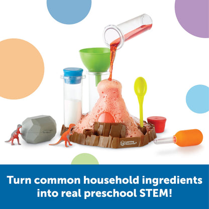 Learning Resources Fizzy Volcano, 13 Pieces, Ages 4+, Preschool Science Lab, Science Kits for Kids, Science Experiments for Kids,STEM Toys for Kids Learning Resources