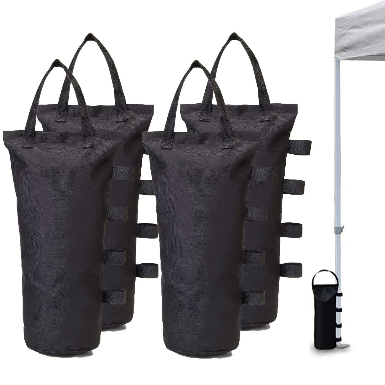 MOPHOEXII 4-Pack 112 LBS Extra Large Pop up Canopy Weights Sand Bags for Outdoor Pop Up Canopy Tent Gazebo Outdoor Instant Canopies Sand Bags without Sand - Black