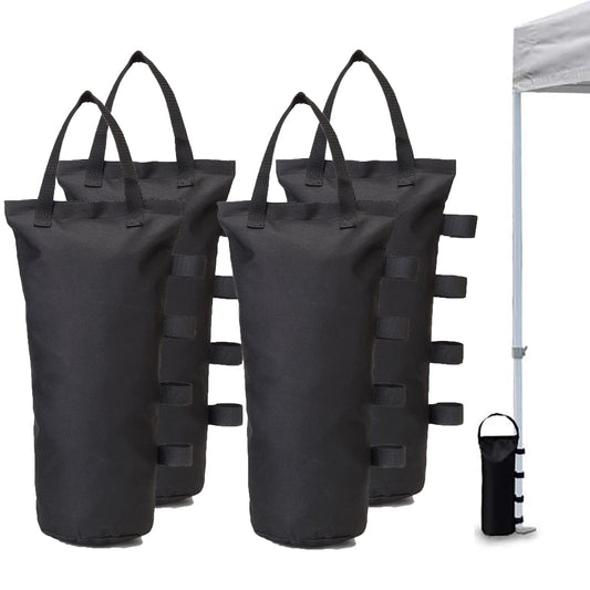 MOPHOEXII 4-Pack 112 LBS Extra Large Pop up Canopy Weights Sand Bags for Outdoor Pop Up Canopy Tent Gazebo Outdoor Instant Canopies Sand Bags without Sand - Black