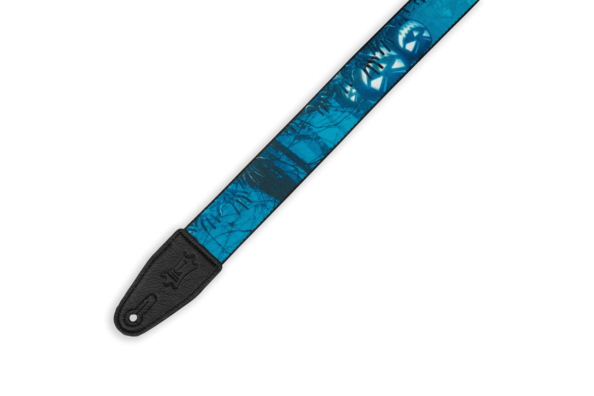 Courroie de guitare Halloween Levy's Leathers, 2 po de largeur, en polyester avec réglage tri-glide ; Faucheuse d'Halloween (MP2H-002)