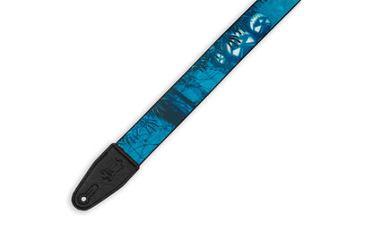 Courroie de guitare Halloween Levy's Leathers, 2 po de largeur, en polyester avec réglage tri-glide ; Faucheuse d'Halloween (MP2H-002)