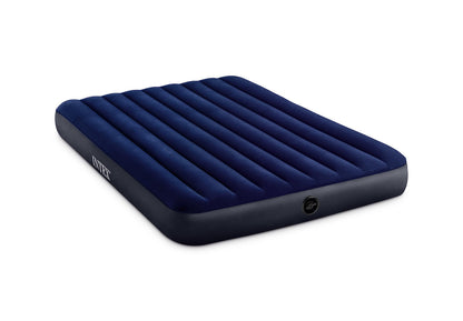 INTEX 64759E Dura-Beam Standard Downy Air Mattress: Fiber-Tech – Queen Size – 10in Bed Height – 600lb Weight Capacity – Pump Sold Separately