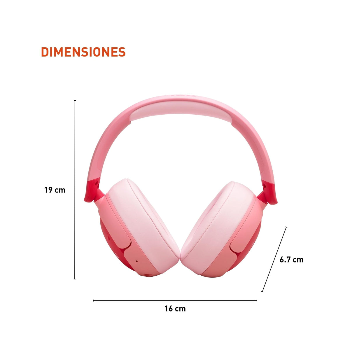 JBL Junior 470NC - Wireless Over-Ear Noise Cancelling Kids Headphones - Pink
