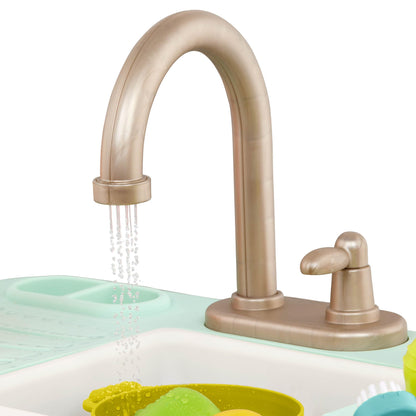 B. toys Play Sink, Splash-n-Scrub Sink with Running Water Faucet B. toys