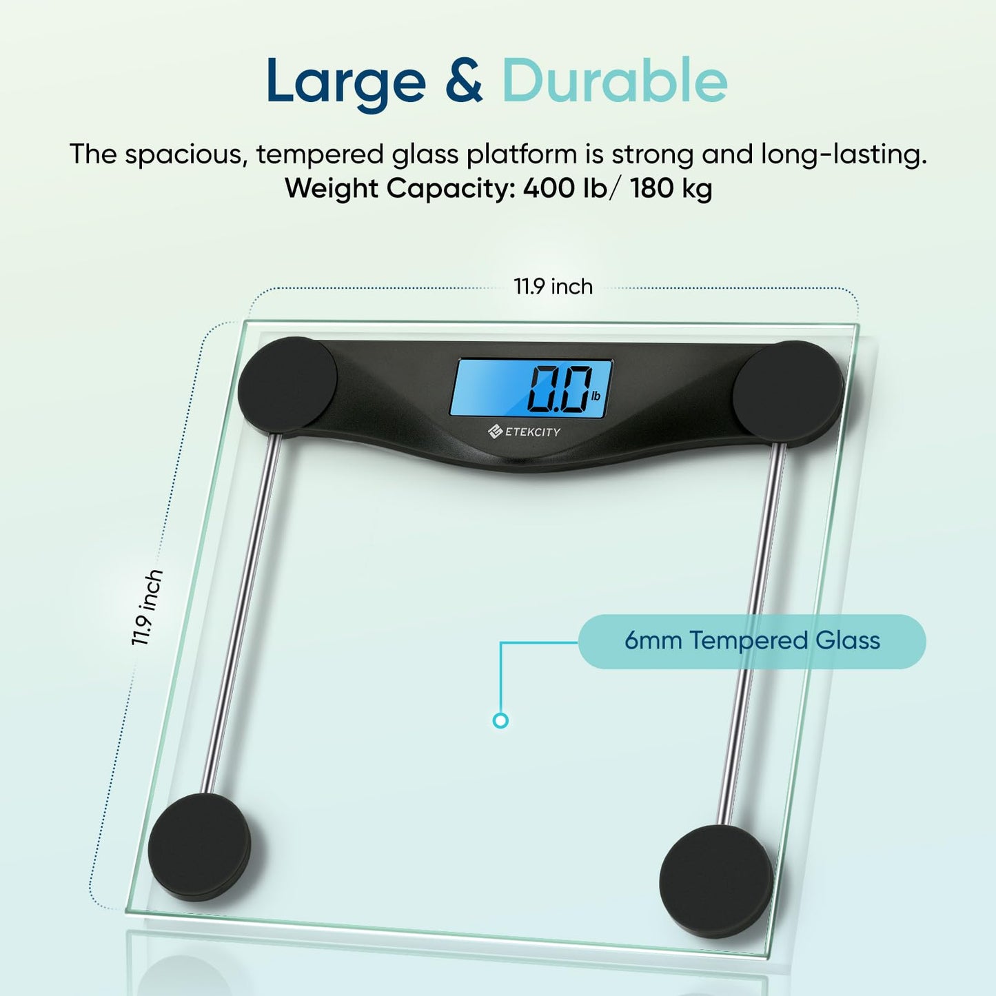 Etekcity Scale for Body Weight and Fat Percentage, Smart Digital LED Bathroom BMI Measurement, Accurate Bluetooth Weighing Machine, Body Composition Analyzer, Ash-black, 400lb 🍁 All In One Marketplace Canada
