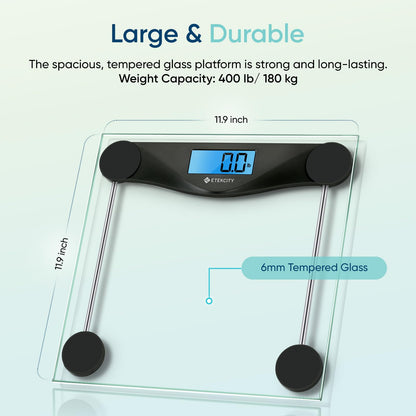 Etekcity Scale for Body Weight and Fat Percentage, Smart Digital LED Bathroom BMI Measurement, Accurate Bluetooth Weighing Machine, Body Composition Analyzer, Ash-black, 400lb 🍁 All In One Marketplace Canada