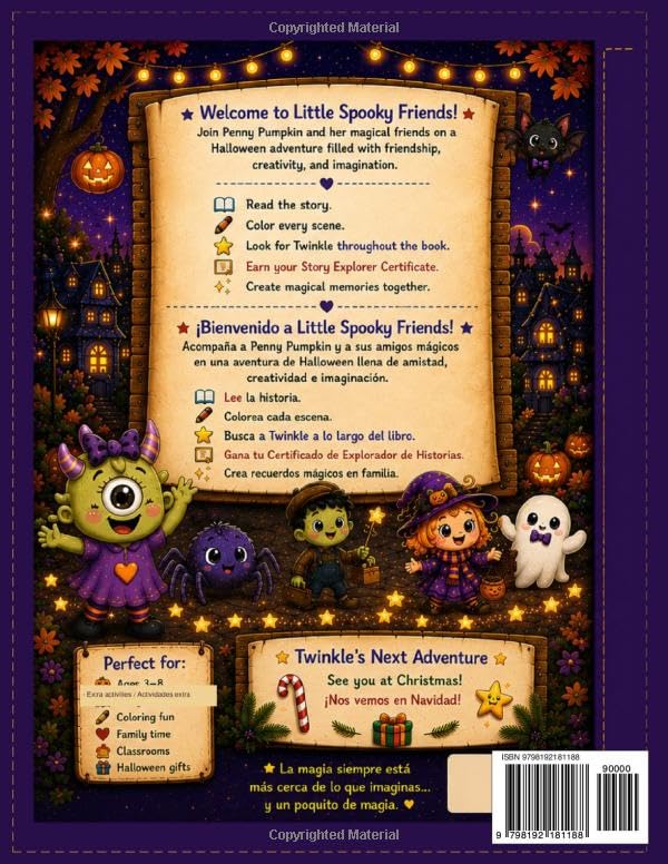 Petits amis effrayants : Joyeux Halloween : Une histoire à lire, à colorier et à jouer
