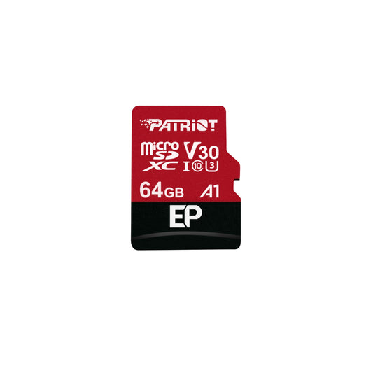Patriot 64GB A1 / V30 Micro SD Card for Android Phones and Tablets, 4K Video Recording - PEF64GEP31MCX