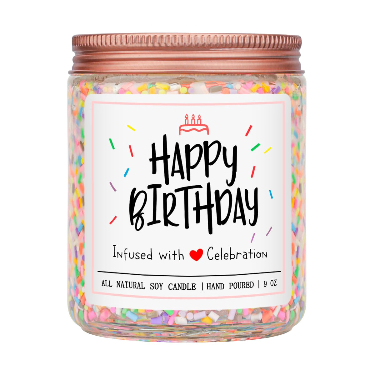 Homsolver Happy Birthday Candles Gifts for Women - Vanilla Birthday Cake Scent with Sprinkles Birthday Gifts for Women - Birthday Candles for Women, Happy Birthday Aromatherapy Candles Handmade 🍁 All In One Marketplace Canada