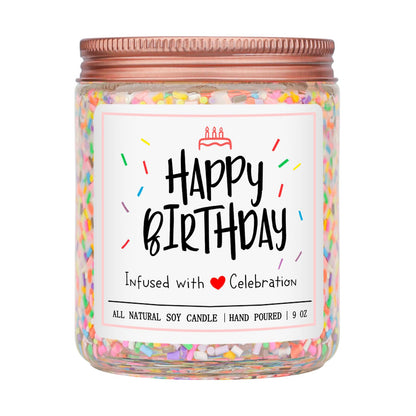 Homsolver Happy Birthday Candles Gifts for Women - Vanilla Birthday Cake Scent with Sprinkles Birthday Gifts for Women - Birthday Candles for Women, Happy Birthday Aromatherapy Candles Handmade 🍁 All In One Marketplace Canada