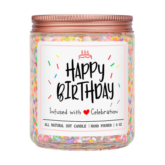 Homsolver Happy Birthday Candles Gifts for Women - Vanilla Birthday Cake Scent with Sprinkles Birthday Gifts for Women - Birthday Candles for Women, Happy Birthday Aromatherapy Candles Handmade 🍁 All In One Marketplace Canada