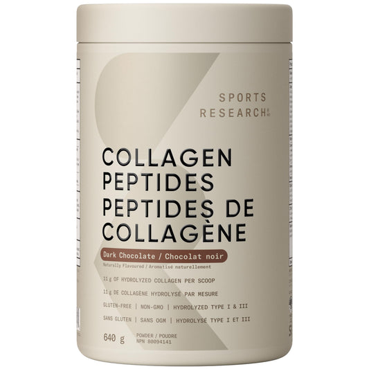 Sports Research® Collagen Peptides – Hydrolyzed Type I & III Collagen Powder for Essential Amino Acids – Easy-Mixing Protein Supplement for Women & Men