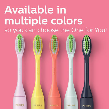 Philips One by Sonicare Battery Toothbrush, Brush Head Bundle, Manhattan Pink, BD3003/AZ Philips Sonicare